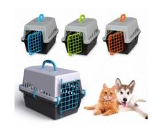 10570 Trasportino con griglia in plastica per cani e gatti da viaggio 50 cm