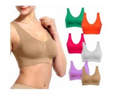 30005-12 Set 6 reggiseni sportivi modellanti ass. Marigold con coppe imbottite