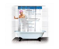 Tenda doccia "Social Network" 180x180 cm con finestra trasparente avatar
