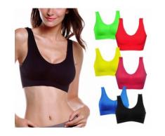30005-12 Set 6 reggiseni sportivi modellanti ass. Magnolia con coppe imbottite