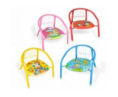 Sedia colorata bambini in metallo 155352 con fischietto 15kg max 36x34x35 cm