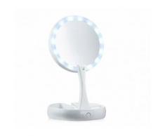 Specchio cosmetico 16 cm Double Face Zoom 1X e 10X per Trucco 134006 Luci LED