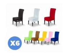 Pack da 6 coprisedia in tessuto elasticizzato 4702 ideali per cucina e salotto