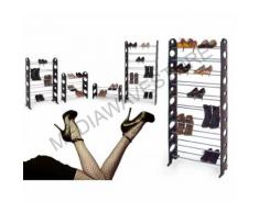Scarpiera amazing 30 paia 10 ripiani salvaspazio organizer ripostiglio MOD.nero