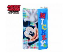 Coperta in pile con stampa Mickey Mouse 100 x 150 cm caldo plaid con personaggi Disney 1108