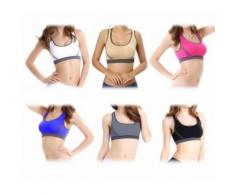 Set 3 reggiseni sportivo mod. AMELIE coppe imbottite e spalline incrociate
