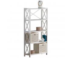 JYSK Scaffale Magnus (80 cm, 5 ripiani, laccato bianco)