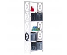 JYSK Scaffale Magnus (80 cm, 6 ripiani, laccato bianco)