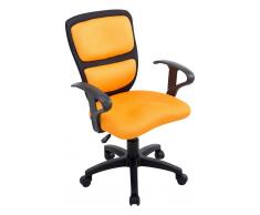 CLP Sedia per scrivania da bambini Einstein , nero / giallo, polipropilene, altezza regolabile 43 - 53 cm