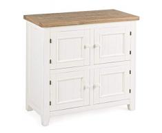 BIZZOTTO CREDENZA in MDF e Legno 4 Ante Elvia Bianco