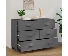 Gecheer Credenza,Cassettiera,Armadio,Armadietto,Moderna,in Legno Massello di Pino,con Cassetti,113x40x80 cm,Armadio con Cassetti,Credenza Soggiorno,Credenza con Cassetti,Cassettiera Moderna