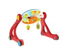 Chicco Palestrina Cresci e Cammina 4in1, Centro Attività, Tavolo Bambini e Primi Passi, Gioco Educativo con Attività Manuali, Luci e Suoni, Pannello Elettronico Rimovibile - Gioco Neonato 3-36 Mesi