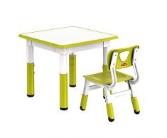 Tavolo E Sedia per Bambini Set Tavolo E Sedia per Bambini Verde, Il Desktop può Disegnare Immagini Ed È Facile da Pulire, Tavolo Elevatore Multifunzionale (Size : Style1)