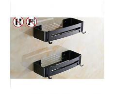 Weq Buco Gratuito nel Rack Bagno Titanium Space Alluminio Ripiano per Il Bagno Scaffale Quadrato Appeso al Muro (Dimensioni opzionali) (Color : 1#)