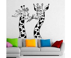 Due Divertenti Adesivi Murali Giraffa Decorazione Per La Casa Zoo Per Animali Africano Arte Mobile Murale Scuola Materna Decorazione Per Bambini 62Cmx59Cm