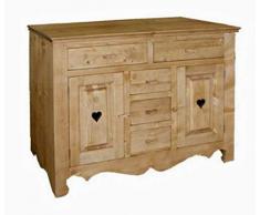 L.M. LINE SRL BASE CREDENZA RUSTICA 2 ANTE E 5 CASSETTI C4
