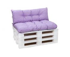 Cuscini per pallet, cuscini per divani in pallet, cuscini per sedie,cuscini per pallet economici, cuscini da giardino, cuscini impermeabili (lilla, Cuscini set:120x80+120x40cm)