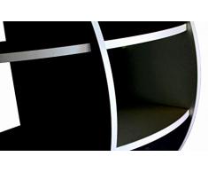 MENSOLA SFERICA DESIGN DA PARETE CAMERA SOGGIORNO UFFICIO NERA 61x61 NS-01010100