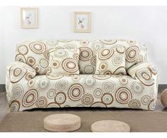 Copridivano Elasticizzato Copripoltrona Fodere Copridivani Elastico 2 Posti Beige Sofa Protettore Copertura Divano Antiscivolo Cerchio Stampa Copridivano Elasticizzato 1 federa