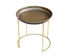Yloty Tavolino in Metallo, tavolini Moderni in Ferro battuto Minimalista Stand Supporto per Fiori, portavasi, Comodino Staccabile tavolino, tavolino Estraibile