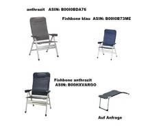 Sedia pieghevole - STABIELO - Luxus - Sedia da campeggio - imbottita STABIELO - EXKLUSIV - Poltrona con schienale ergonomico in alluminio - 6,5 Kilo leggero - Sedia colore. Lt. Figura Fishbone Antracite - 140 Kilo
