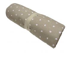 BA COLLECTION Grandfoulard - Telo copritutto - copridivano - copriletto- tendaggio col. Beige MOD. Cuoricini 240x260 cm