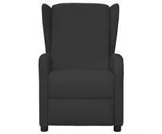 vidaXL Poltrona a Orecchioni Alzapersona Massaggio Marrone Similpelle