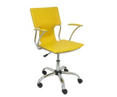 Piqueras y Crespo 214 – Sedia da ufficio ergonomica con braccioli fissi, regolabile in altezza e girevole 360 °