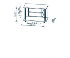 Maja 18988835 Carrello Porta TV 800x545x400 mm, Aspetto Verniciato, Colore: Bianco