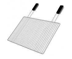 SUNDAY GRILL- GRIGLIA CROMATA CONFORT PER BARBECUE IN MURATURA CON MANICI NERI 67X40