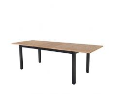 Chicreat Tavolino allungabile con ripiano in acacia FSC, 140/180 x 90 x 74/76,5 cm