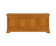 GONTIER Credenza Infilade 4 porte, Ciliegio Massiccio