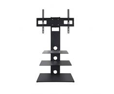 Scaffalature di stoccaggio Xiaolin 32-80 carrelli TV/Cavalletto con Ruote Mobile TV Trolley Basamento for LED/LCD/al Plasma a Schermo Piatto, Altezza Regolabile (Color : 03)