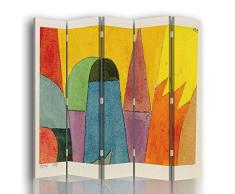 Legendarte - Paravento - Separè per Interni With The Mauve Triangle - Paul Klee cm. 180x170 (5 x)