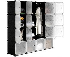 LANGRIA 16-cubo Scarpiera Armadio Armadietto Guardaroba Scaffale Cubi Mobiletto Modulare Modello Riccio