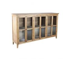 Milani Home s.r.l.s. credenza in Legno 3 Ante di Design Moderno Vintage cm 177 x 40,2 x 103,5 h