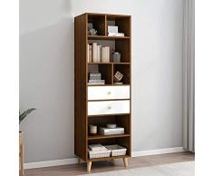 ChangHua1 Libreria moderna a 7 ripiani libreria con 2 cassetti per CD, Home Office Decor libreria per casa ufficio (colore : nero, dimensioni: 175x50x30cm) (colore : nero, Dimensioni: 175x50x30cm)