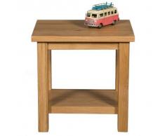 Waverly, tavolino in rovere chiaro con 1 cassetto, portalampada o comodino, in legno massiccio