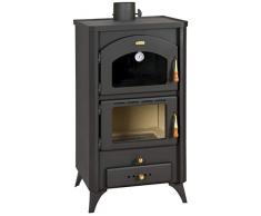 Stufa a legna con forno. Stufa da cucina, 14kw Potenza di riscaldamento.