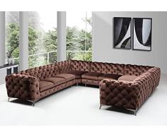 Divano a forma di U Regency Chesterfield di lusso