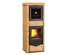 La Nordica - Stufa a Legna Nicoletta con Forno Evo Finitura Maiolica Cappuccino da 58,7cm