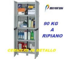 ARMADIO IN RESINA TUTTOPIANI PER ESTERNI CERNIERE IN METALLO L.70 P.39 H.172