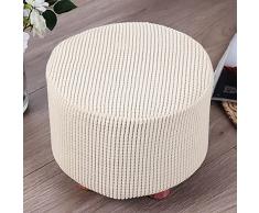 uyeoco 1/2/4PCS Quadrato/Tondo Copri Pouf Elasticizzato 30 * 30 CM Copertura dellOttomano in Tessuto Elastico, Fodera Elasticizzata, Morbida Elasticizzata per Divano, Lavabile e Senza Pieghe