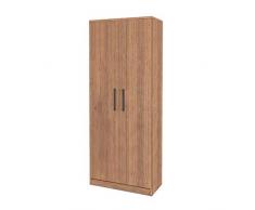 WEBMARKETPOINT Armadio scarpiera multiuso noce country due ante 6 ripiani h.182x71x38 cm