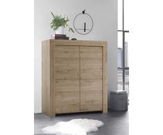 Arredocasagmb.it mobile contenitore 4 ante moderno ROVERE soggiorno madia buffet con sportelli design FIRE 04