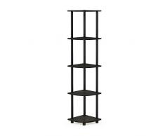 Furinno Libreria ad Angolo Espresso/Black 5 livelli