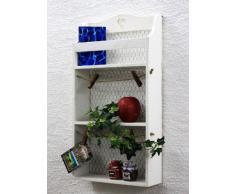 Scaffale a parete con cuore 12043 Scaffale 57cm Vintage Shabby stile country Scaffale da cucina bianco