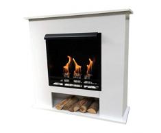 Caminetto a gel ed etanolo, modello 001W, con 27 accessori, colore a scelta (bianco)