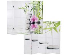 Mendler Paravento divisore Doppia Immagine 5 Pannelli T234 200x180cm Ko Samui