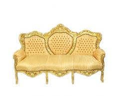 Casa Padrino Barocco Divano a 3 posti King Gold Pattern/Gold - Mobili Barocco